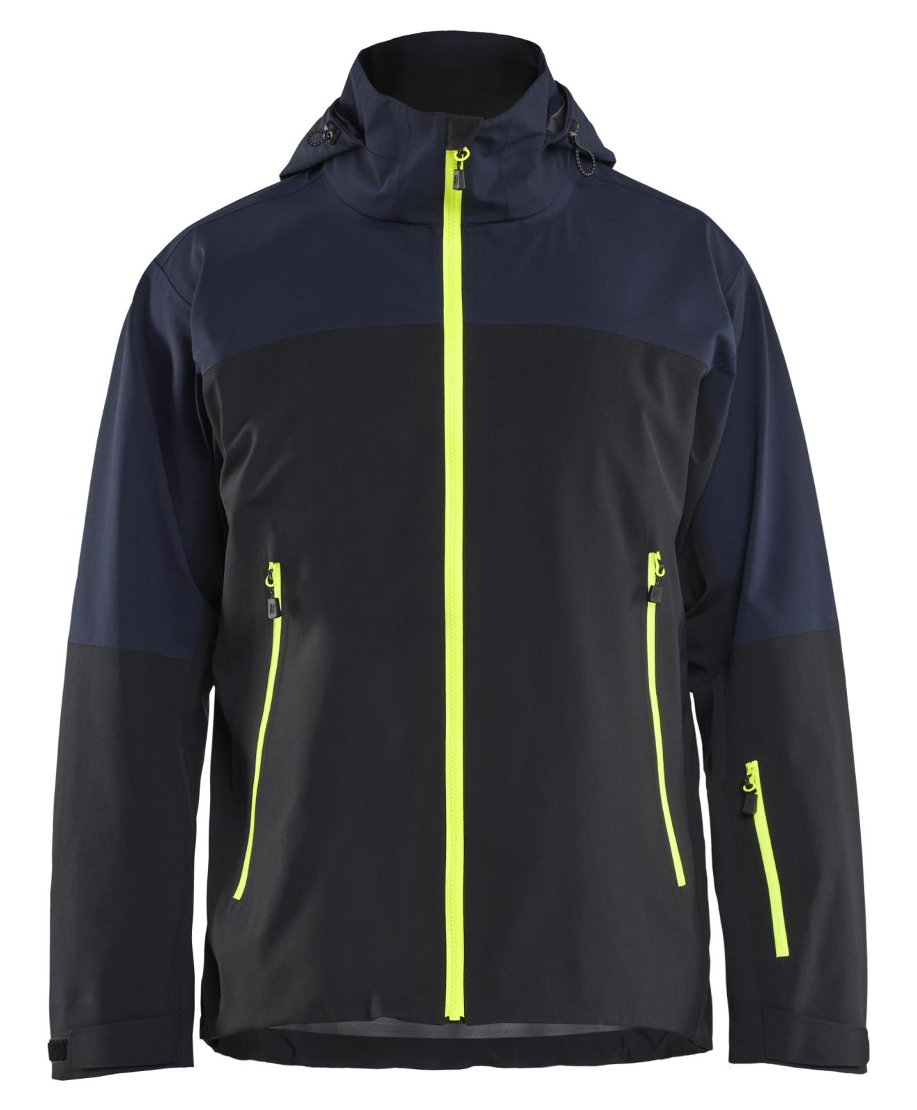 Blaklader Wind/regen/sneeuw Striker Jack 49801916 Shell Stretch donker marineblauw-fluo geel(8633)