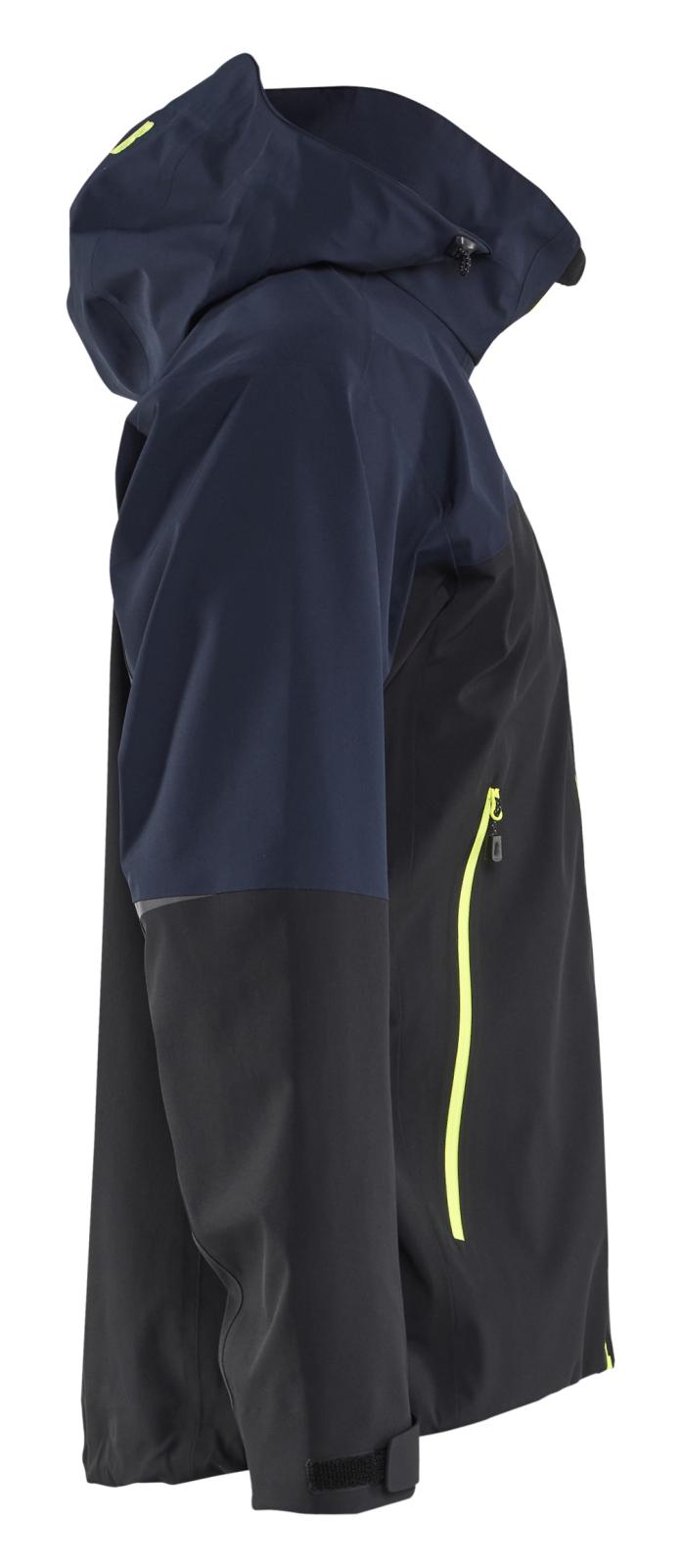 Blaklader Wind/regen/sneeuw Striker Jack 49801916 Shell Stretch donker marineblauw-fluo geel(8633)