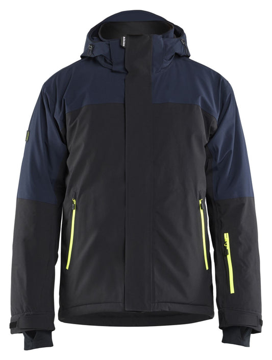Blaklader Wind/regen/sneeuw Striker Winterjas 49911917 Stretch donker marineblauw-fluo geel(8633)