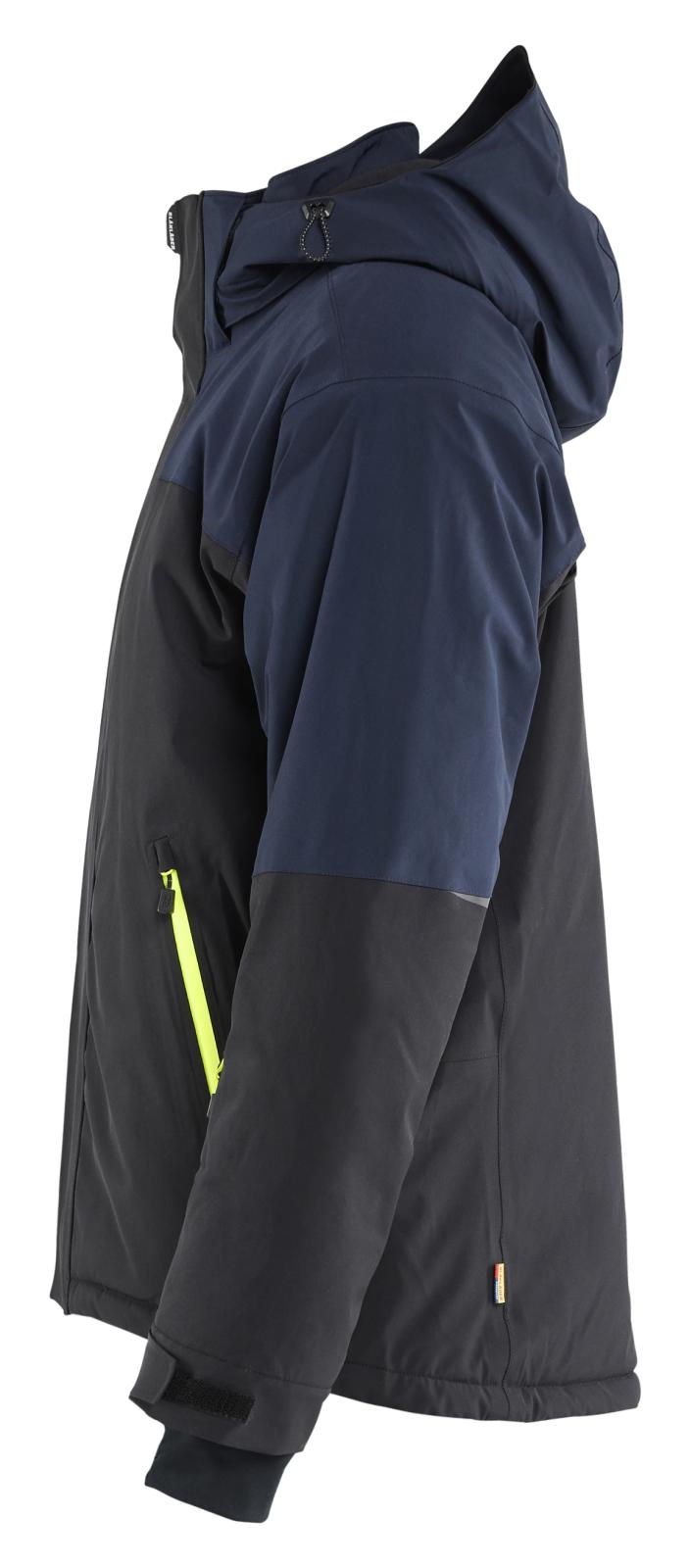 Blaklader Wind/regen/sneeuw Striker Winterjas 49911917 Stretch donker marineblauw-fluo geel(8633)