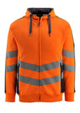 Mascot Safe Supreme Capuchontrui 50138-932 Corby met rits fluo oranje-donker marineblauw(14010)