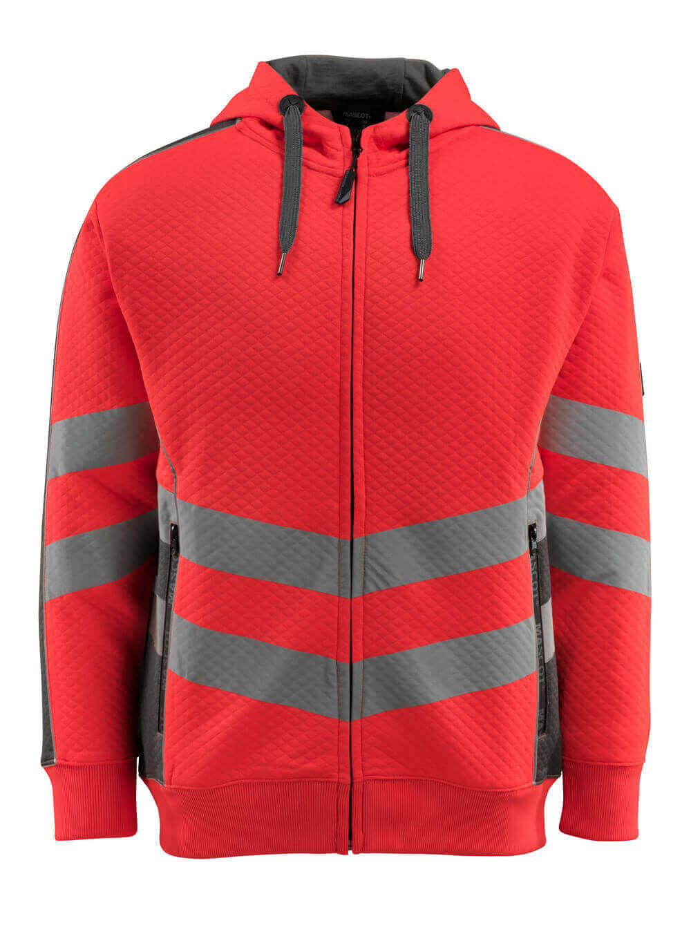 Mascot Safe Supreme Capuchontrui 50138-932 Corby met rits fluo rood-donker antracietgrijs(22218)