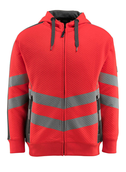 Mascot Safe Supreme Capuchontrui 50138-932 Corby met rits fluo rood-donker antracietgrijs(22218)