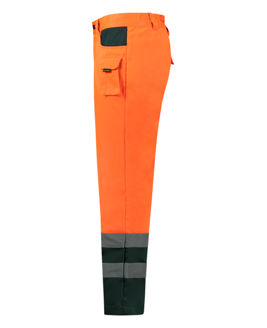 Tricorp Safety Broeken 503002-TWE3001 EN 471 Kniezakken Polyester- katoen fluo oranje-groen(fluororangegreen)