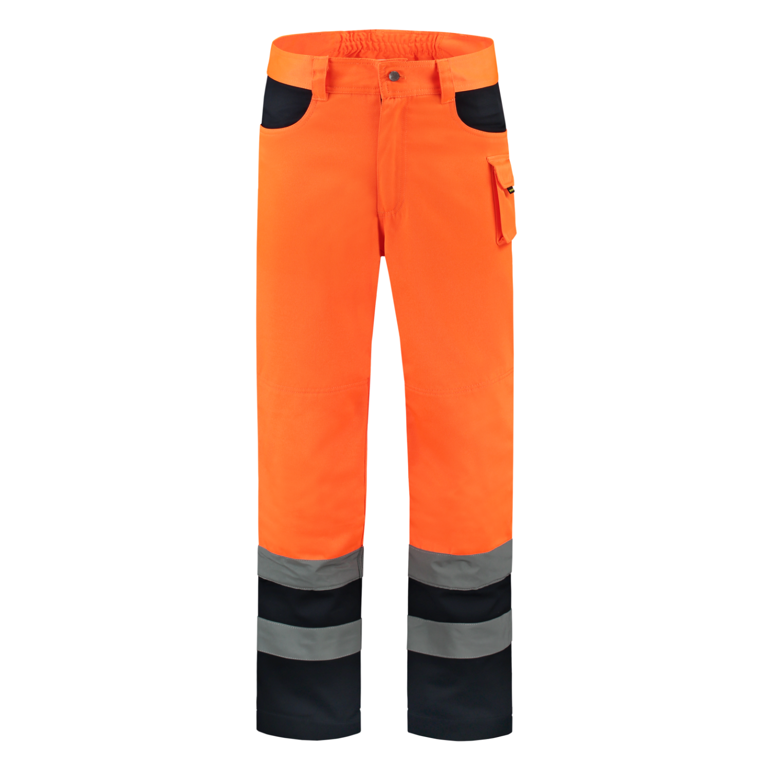 Tricorp Safety Broeken 503002-TWE3001 EN 471 Kniezakken Polyester- katoen fluo oranje-marineblauw(fluororangenavy)
