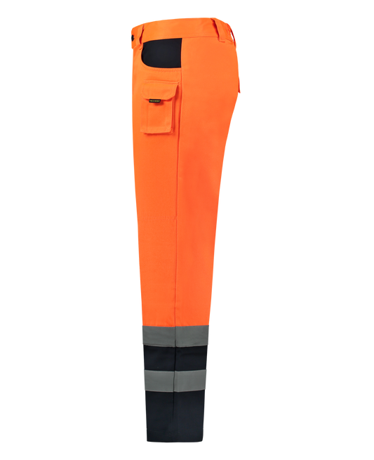 Tricorp Safety Broeken 503002-TWE3001 EN 471 Kniezakken Polyester- katoen fluo oranje-marineblauw(fluororangenavy)