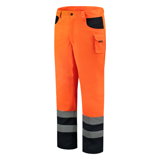 Tricorp Safety Broeken 503002-TWE3001 EN 471 Kniezakken Polyester- katoen fluo oranje-marineblauw(fluororangenavy)