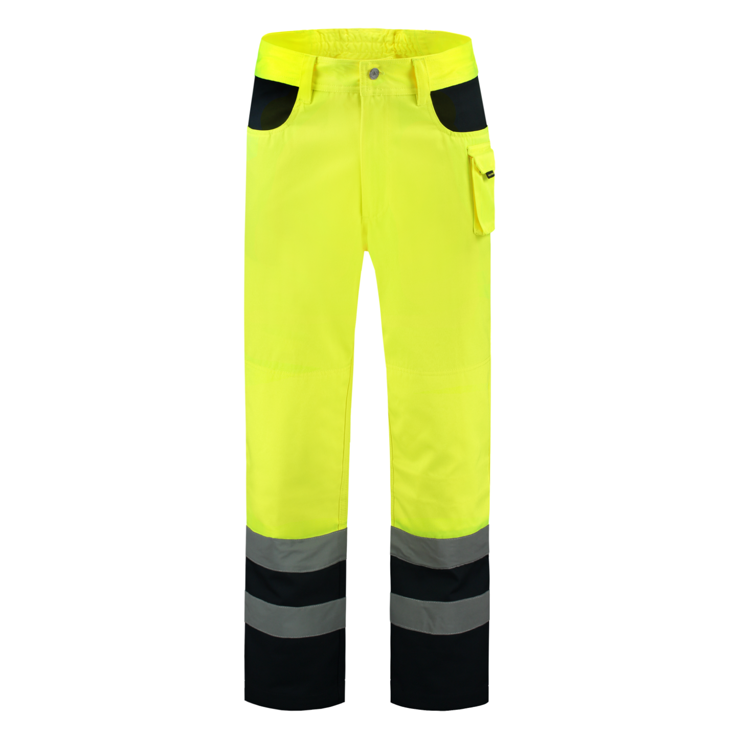 Tricorp Safety Broeken 503002-TWE3001 EN 471 Kniezakken Polyester- katoen fluo geel-marineblauw(fluoryellownavy)