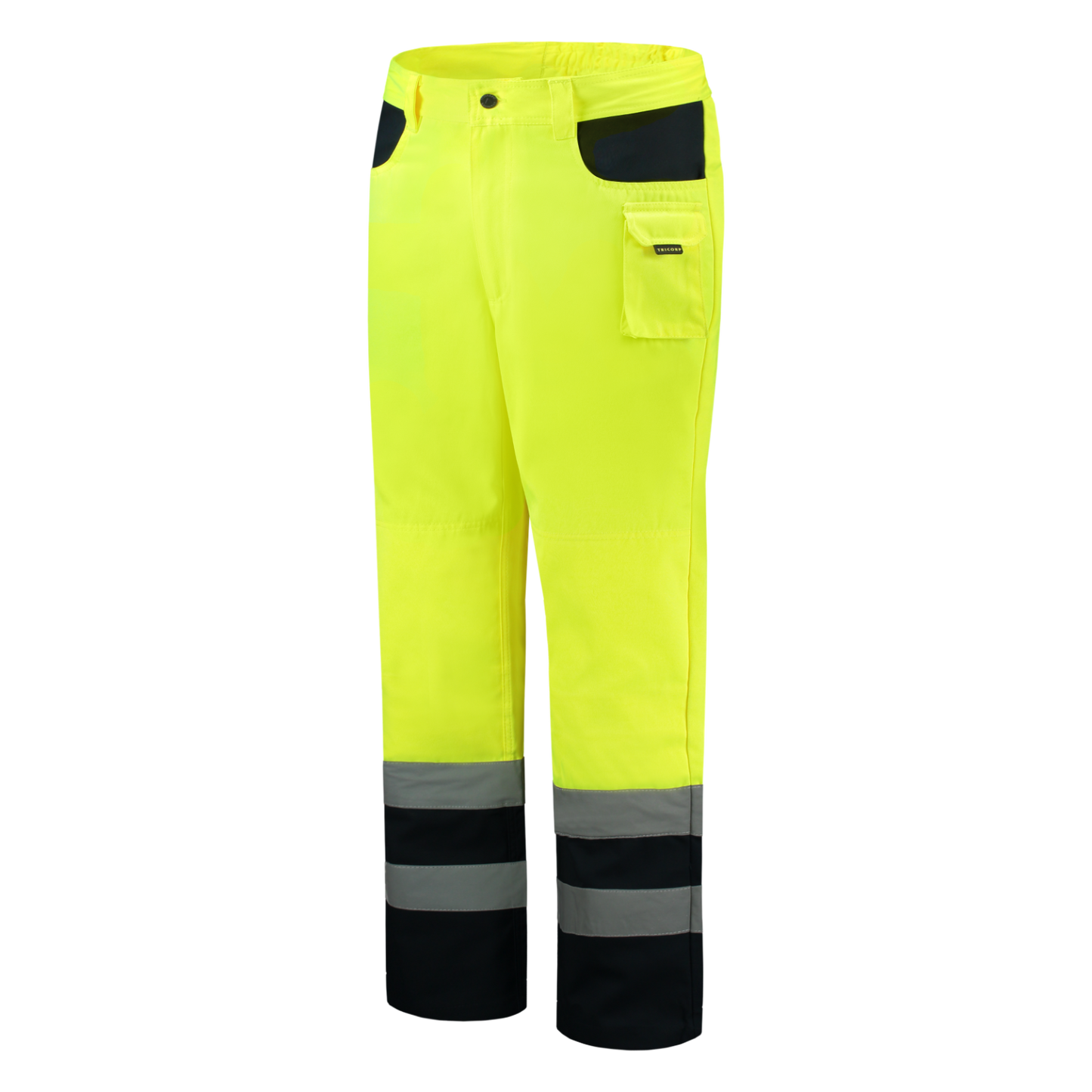 Tricorp Safety Broeken 503002-TWE3001 EN 471 Kniezakken Polyester- katoen fluo geel-marineblauw(fluoryellownavy)