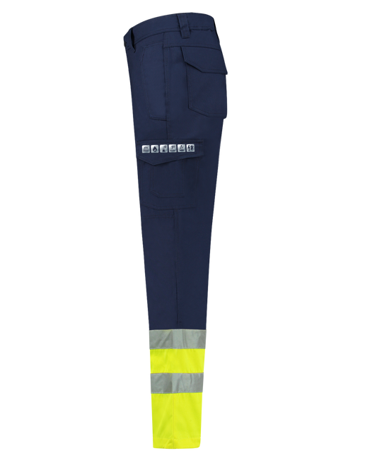 Tricorp Safety 60 Graden;Multinorm Broeken 503004 inktzwart-fluo geel(inkfluoryellow)