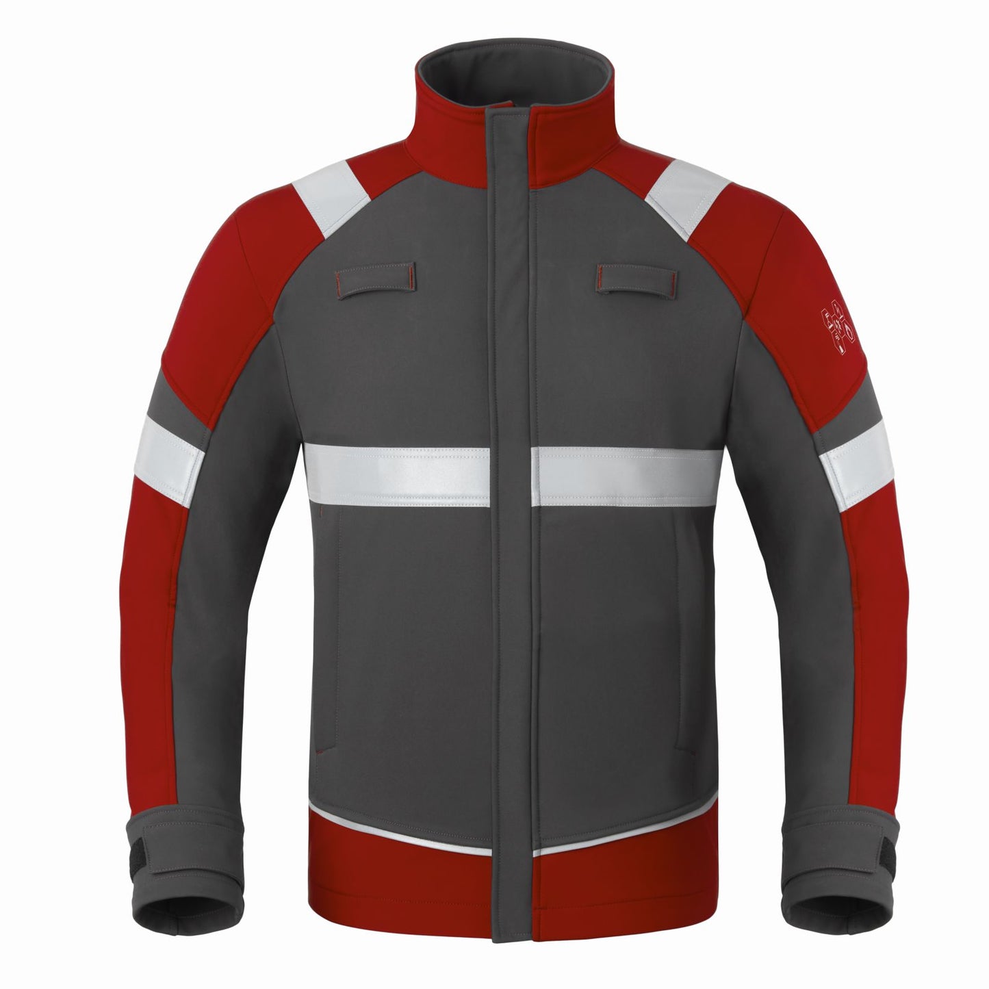 Havep 5safety Image + Softshell Jassen 50384 houtskool-rood(AAB)
