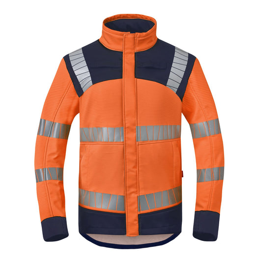 Havep Multi Protector + Softshell 50453 vlamwerend antistatisch vlamboog HiViS lassen chemicaliën fluo oranje-donker marineblauw-zwart(AQB)