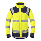 Havep Multi Protector + Softshell 50453 vlamwerend antistatisch vlamboog HiViS lassen chemicaliën fluo geel-donker marineblauw(ARA)