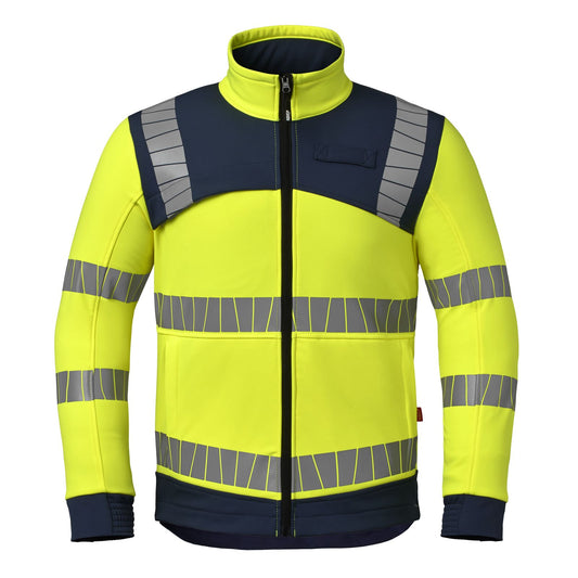 Havep High Visibility + Jassen 50413 softshell HiVis fluo geel-indigo blauw(ARB)