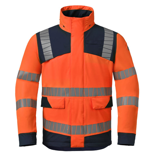 Havep High Visibility + Parka 50423 HiVis regen fluo oranje-indigo blauw(AQC)