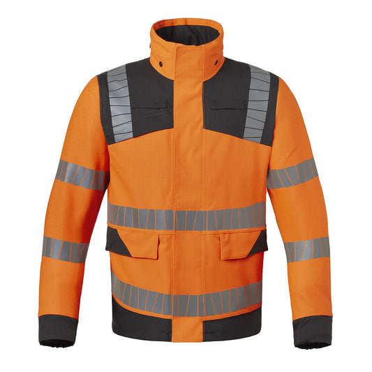 Havep Multi Protector + Parka 50455 vlamwerend antistatisch HiVis regen fluo oranje-houtskool(CAK)