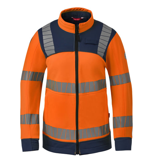 Havep High Visibility + Jas 50472 Softshell Dames fluo oranje-indigo blauw(AQC)