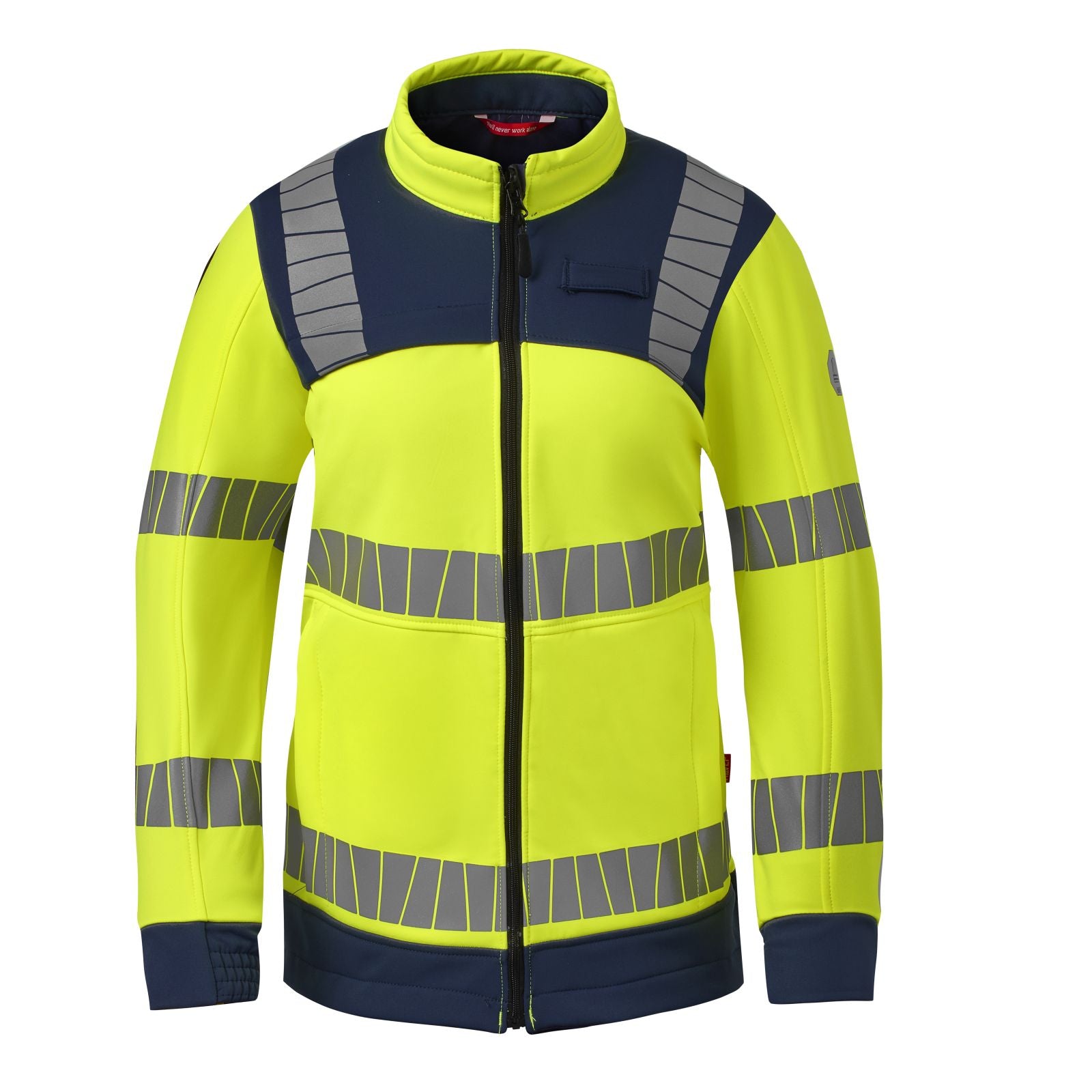 Havep High Visibility + Jas 50472 Softshell Dames fluo geel-indigo blauw(ARB)