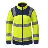 Havep High Visibility + Jas 50472 Softshell Dames fluo geel-indigo blauw(ARB)