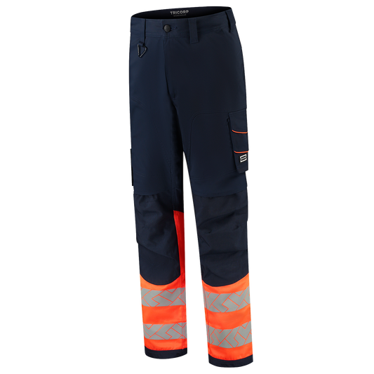 Tricorp Workwear High Vis Redefined Werkbroeken 506118 Functional Stretch HiVis inktblauw-fluo oranje(inkfluororange)
