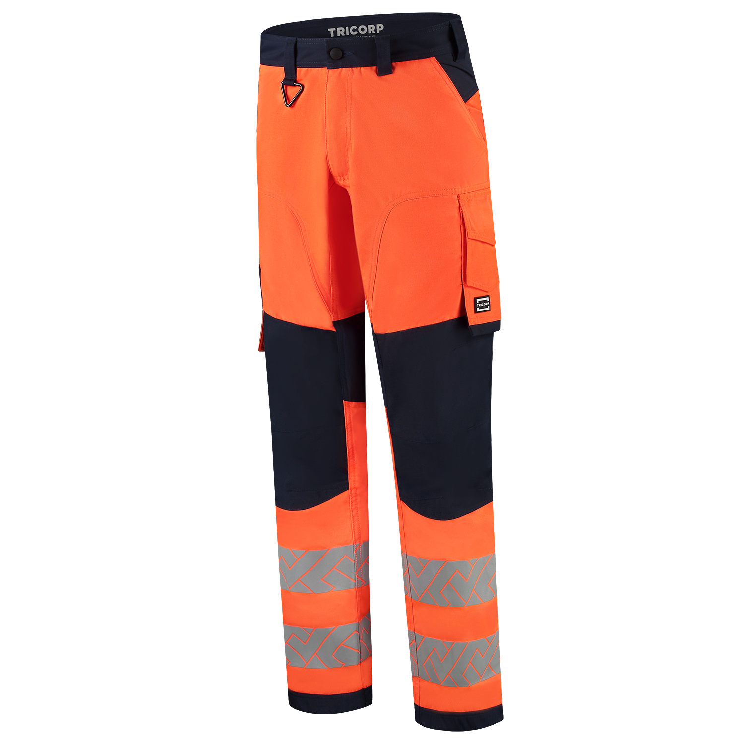 Tricorp Workwear High Vis Redefined Werkbroeken 506119 Functional Stretch Knieversterking HiVis fluo oranje-inktblauw(fluororangeink)