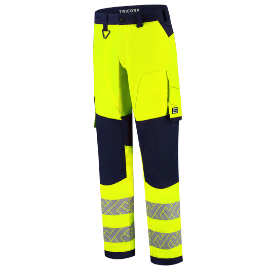 Tricorp Workwear High Vis Redefined Werkbroeken 506119 Functional Stretch Knieversterking HiVis fluo geel-inktblauw(fluoryellowink)