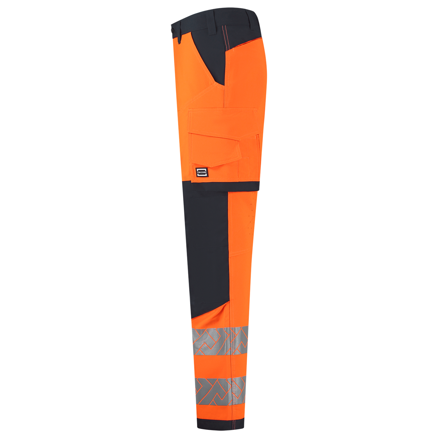 Tricorp Workwear High Vis Redefined Werkbroeken 506120 4-Way Stretch Knieversterking HiVis fluo oranje-inktblauw(fluororangeink)
