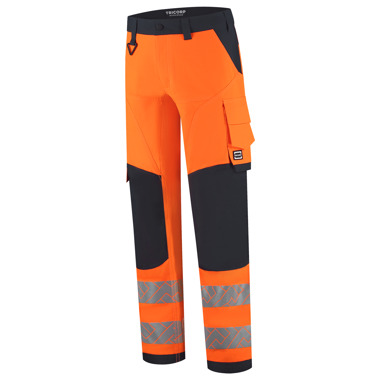 Tricorp Workwear High Vis Redefined Werkbroeken 506120 4-Way Stretch Knieversterking HiVis fluo oranje-inktblauw(fluororangeink)