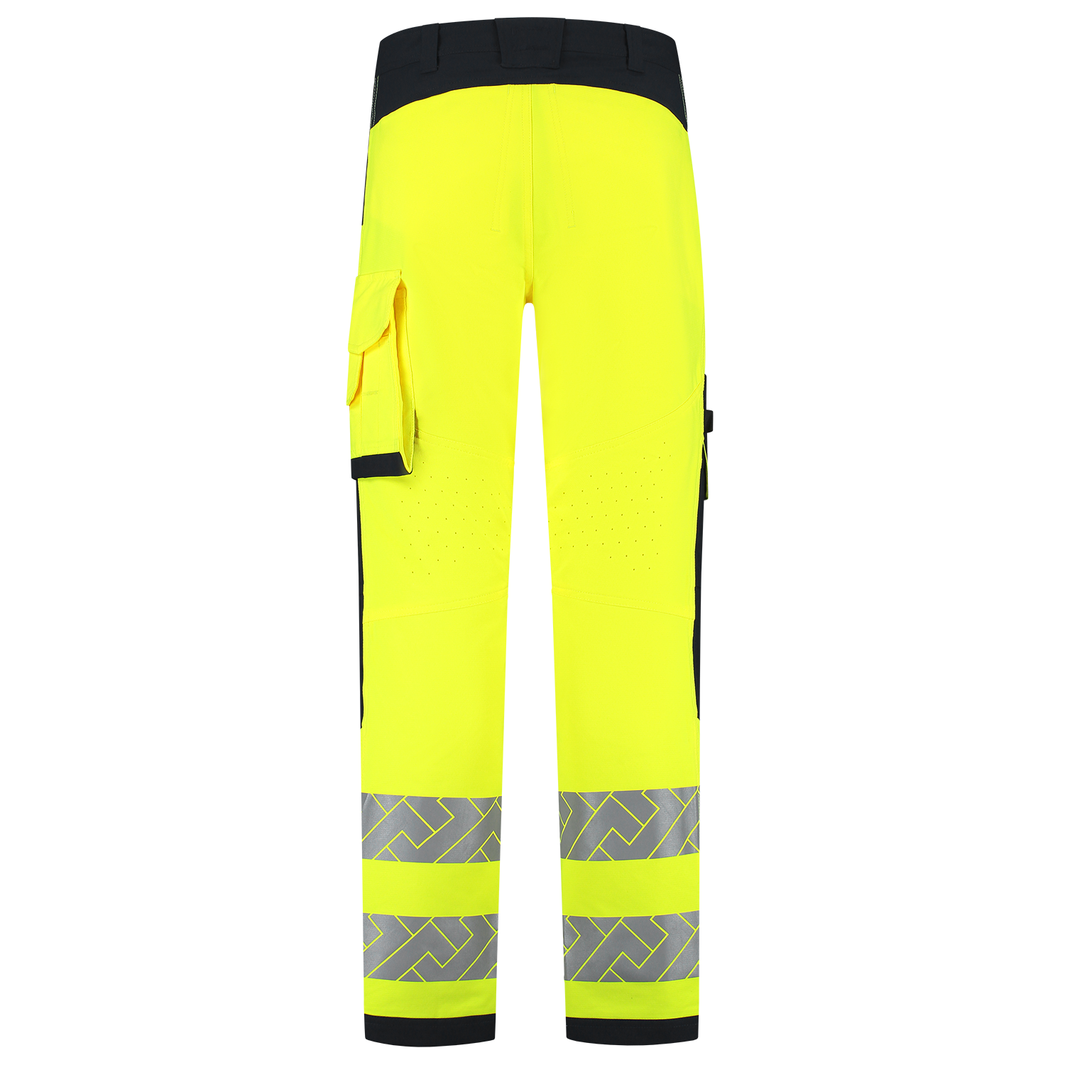 Tricorp Workwear High Vis Redefined Werkbroeken 506120 4-Way Stretch Knieversterking HiVis fluo geel-inktblauw(fluoryellowink)