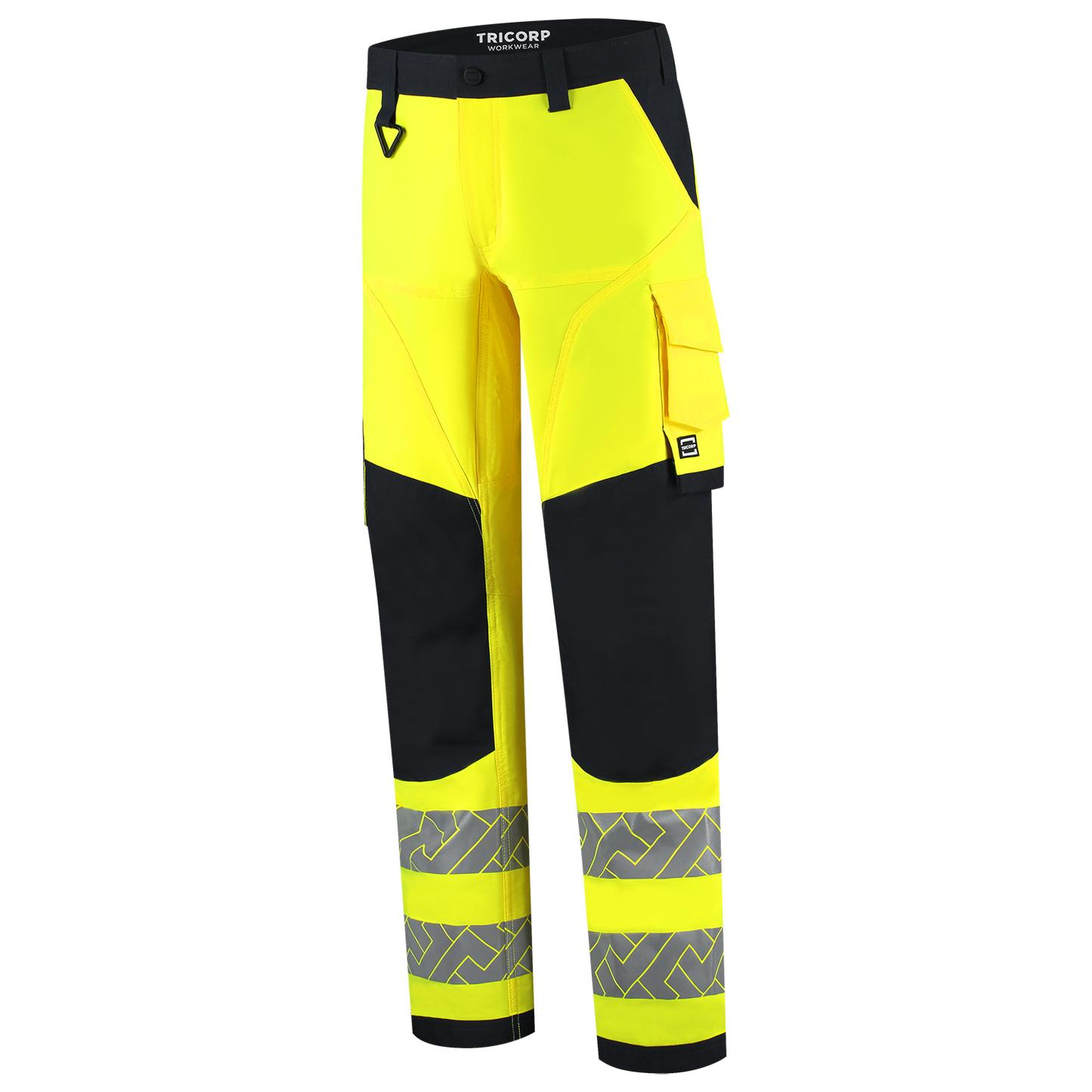 Tricorp Workwear High Vis Redefined Werkbroeken 506120 4-Way Stretch Knieversterking HiVis fluo geel-inktblauw(fluoryellowink)