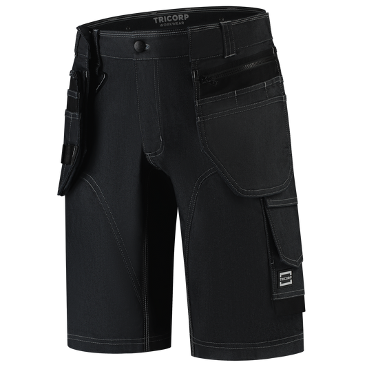 Tricorp Workwear Unicolor Redefined Werkbroeken Kort 506123 Jeans Functional Stretch zwart(black)