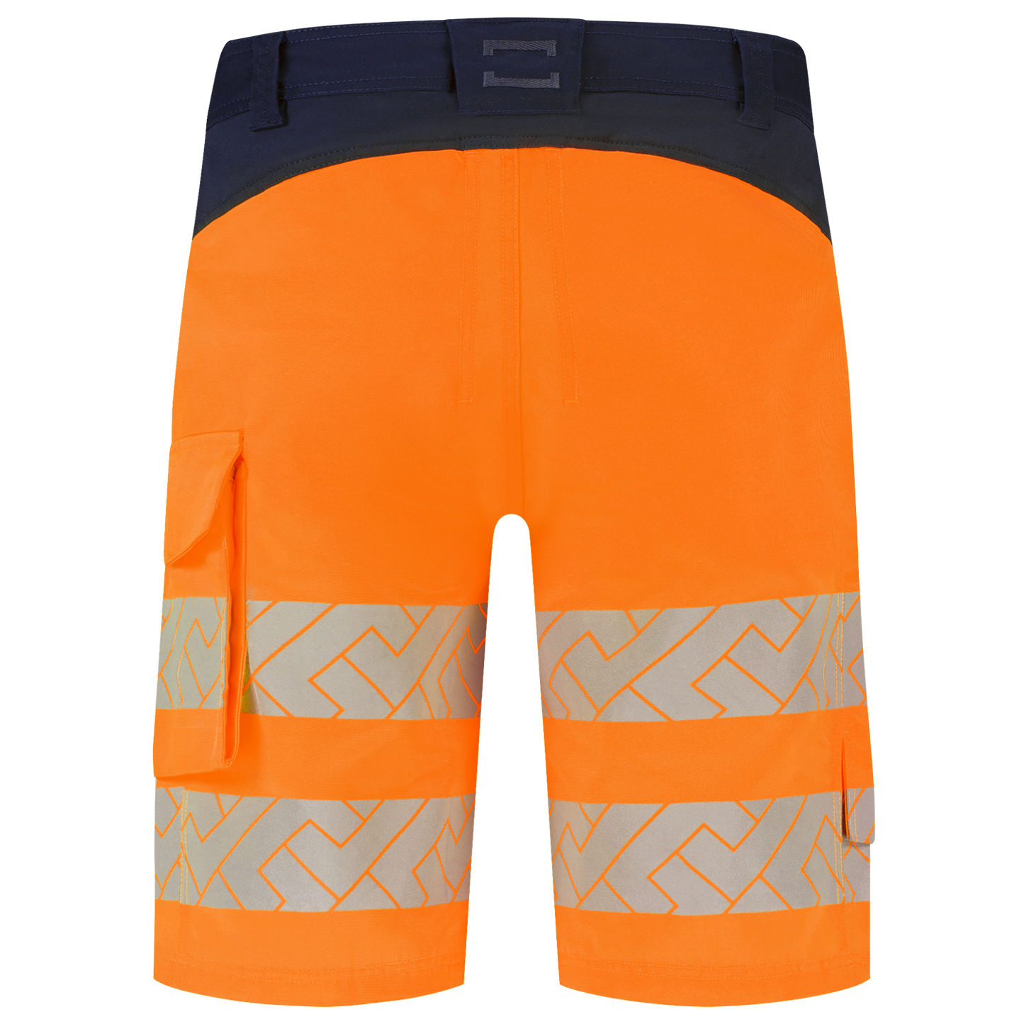 Tricorp Workwear High Vis Redefined Werkbroeken Kort 506124 Functional Stretch HiVis fluo oranje-inktblauw(fluororangeink)