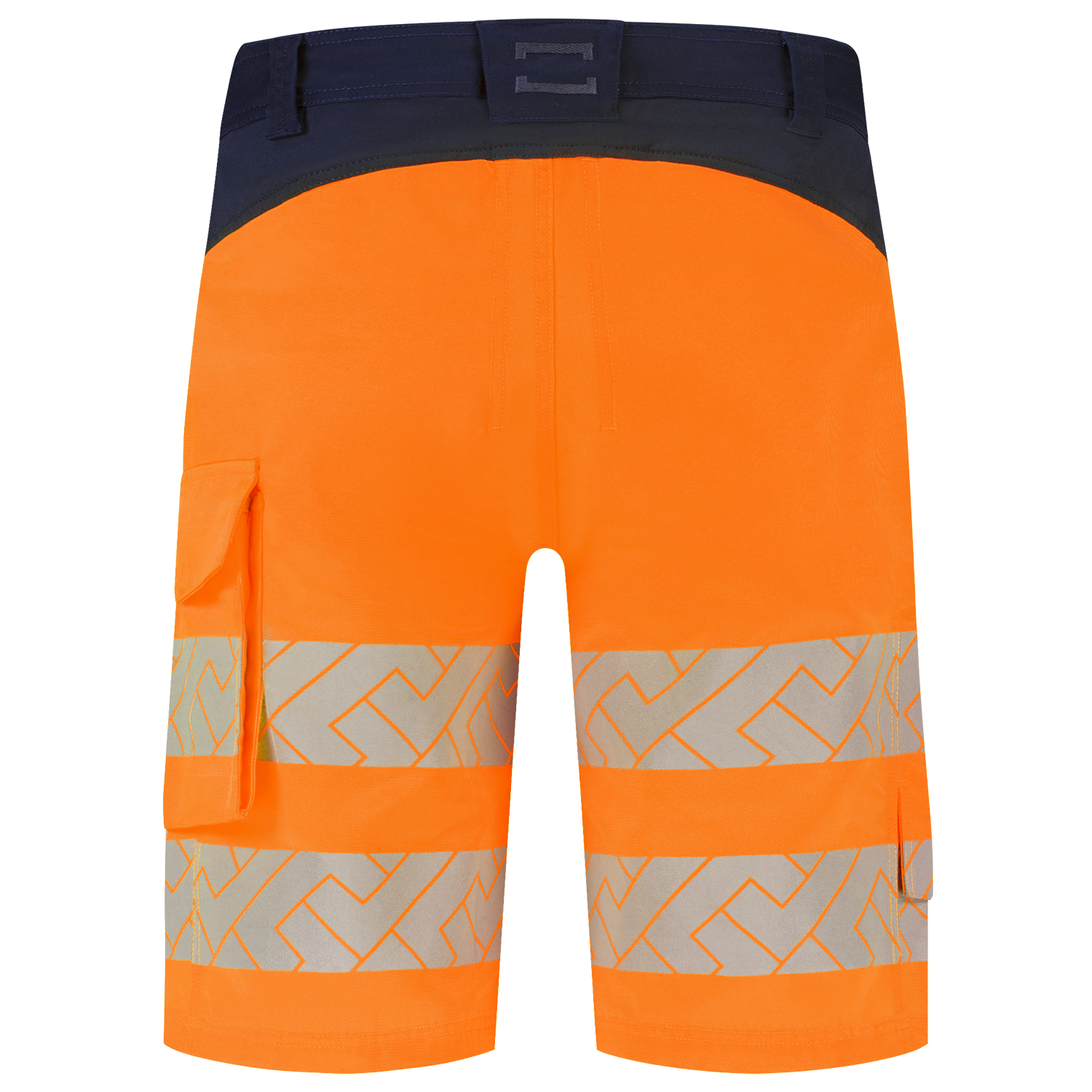 Tricorp Workwear High Vis Redefined Werkbroeken Kort 506124 Functional Stretch HiVis fluo oranje-inktblauw(fluororangeink)