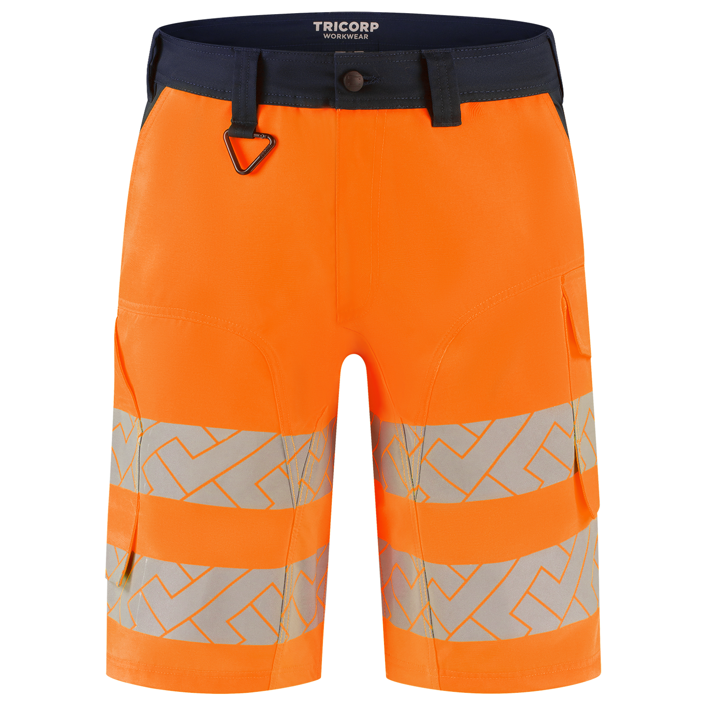 Tricorp Workwear High Vis Redefined Werkbroeken Kort 506124 Functional Stretch HiVis fluo oranje-inktblauw(fluororangeink)