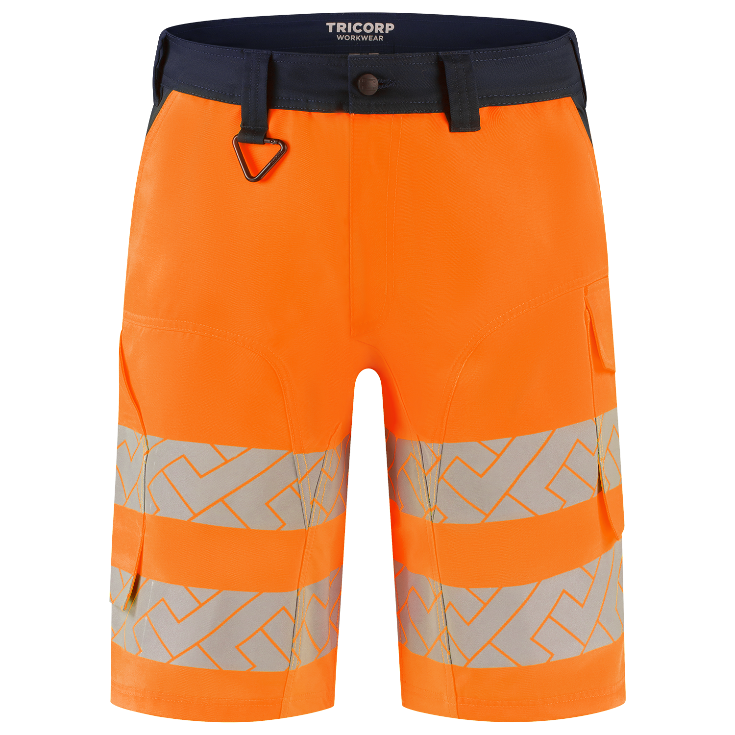 Tricorp Workwear High Vis Redefined Werkbroeken Kort 506124 Functional Stretch HiVis fluo oranje-inktblauw(fluororangeink)