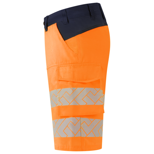 Tricorp Workwear High Vis Redefined Werkbroeken Kort 506124 Functional Stretch HiVis fluo oranje-inktblauw(fluororangeink)
