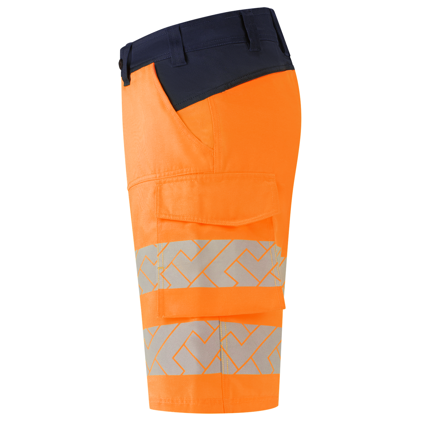 Tricorp Workwear High Vis Redefined Werkbroeken Kort 506124 Functional Stretch HiVis fluo oranje-inktblauw(fluororangeink)