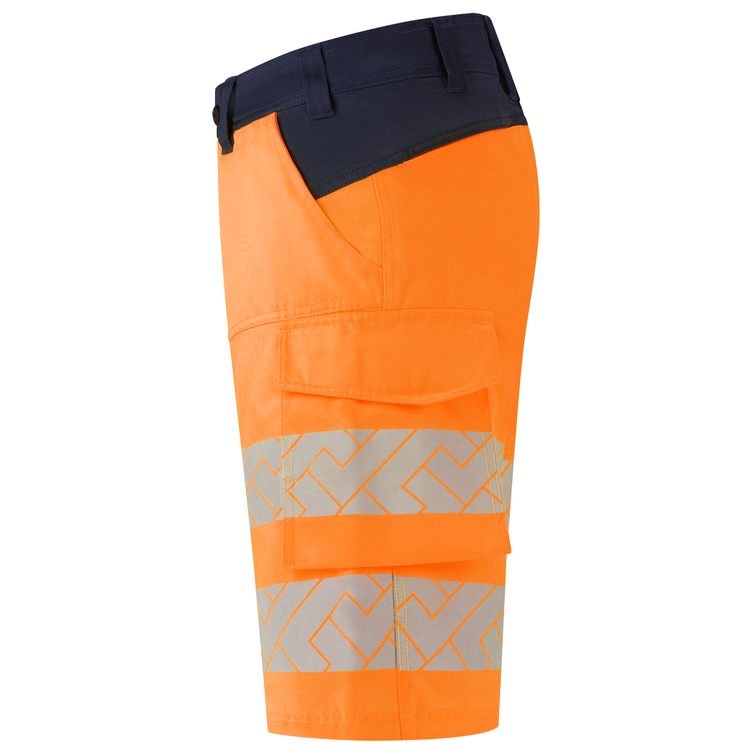 Tricorp Workwear High Vis Redefined Werkbroeken Kort 506124 Functional Stretch HiVis fluo oranje-inktblauw(fluororangeink)
