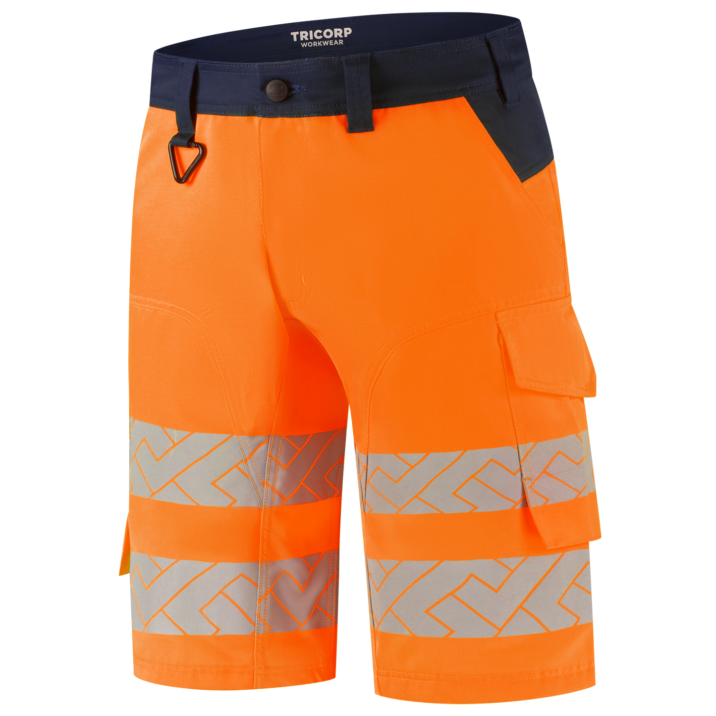 Tricorp Workwear High Vis Redefined Werkbroeken Kort 506124 Functional Stretch HiVis fluo oranje-inktblauw(fluororangeink)