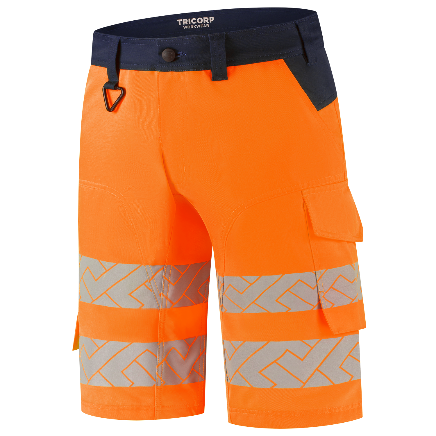 Tricorp Workwear High Vis Redefined Werkbroeken Kort 506124 Functional Stretch HiVis fluo oranje-inktblauw(fluororangeink)