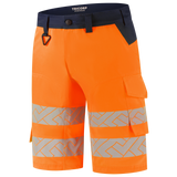 Tricorp Workwear High Vis Redefined Werkbroeken Kort 506124 Functional Stretch HiVis fluo oranje-inktblauw(fluororangeink)
