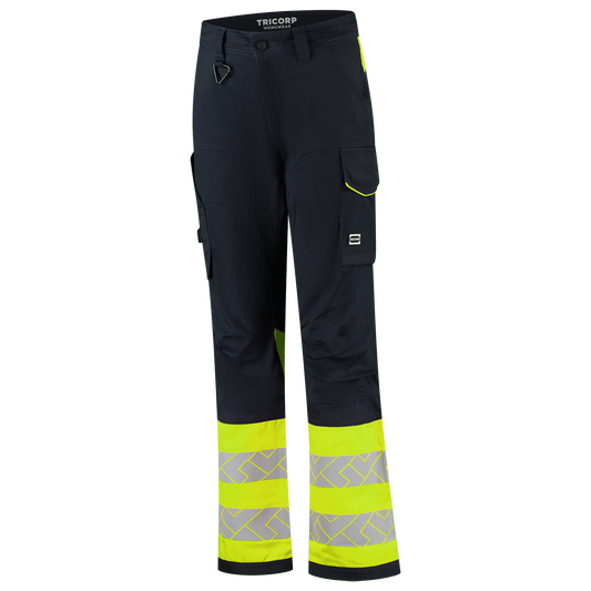 Tricorp Workwear High Vis Redefined Werkbroeken 506126 2-Way Stretch Dames HiVis inktblauw-fluo geel(inkfluoryellow)