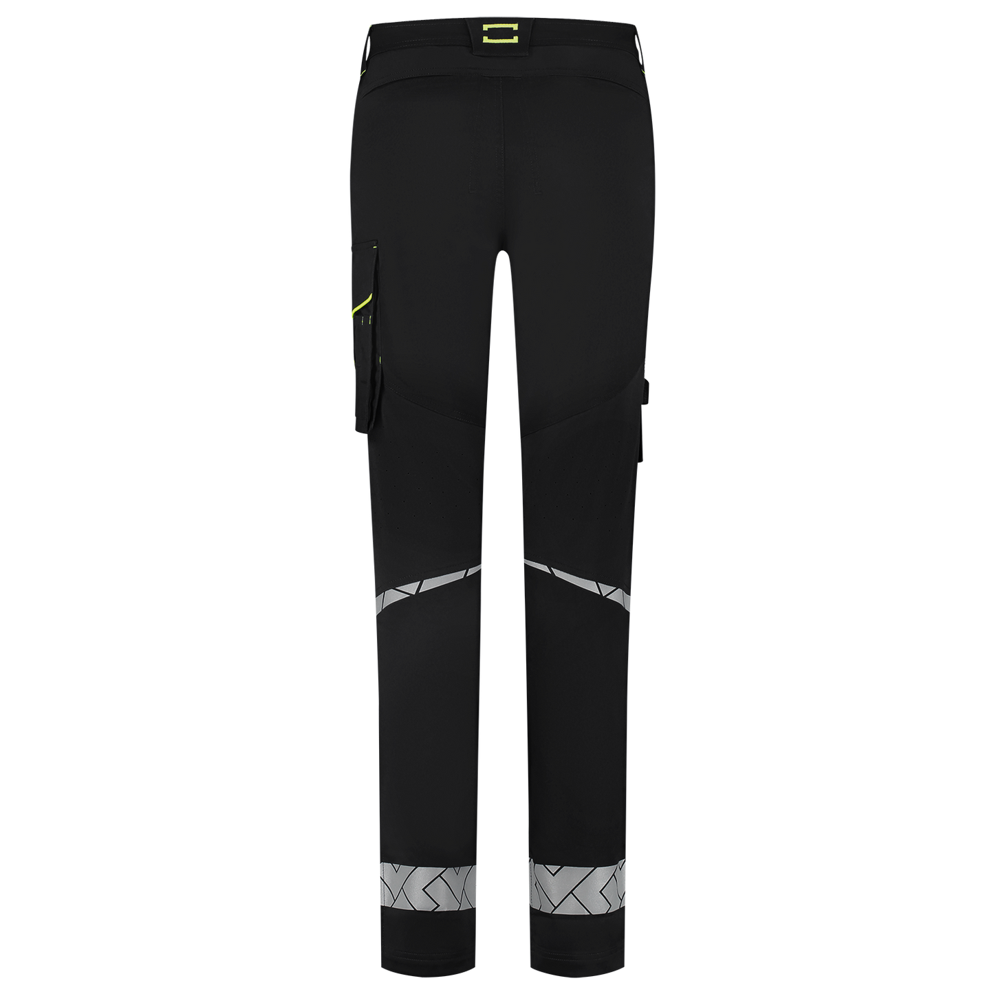 Tricorp Workwear Reflective Redefined Werkbroeken 506132 Functional Stretch Reflective Dames zwart-fluo geel(blackfluoryellow)