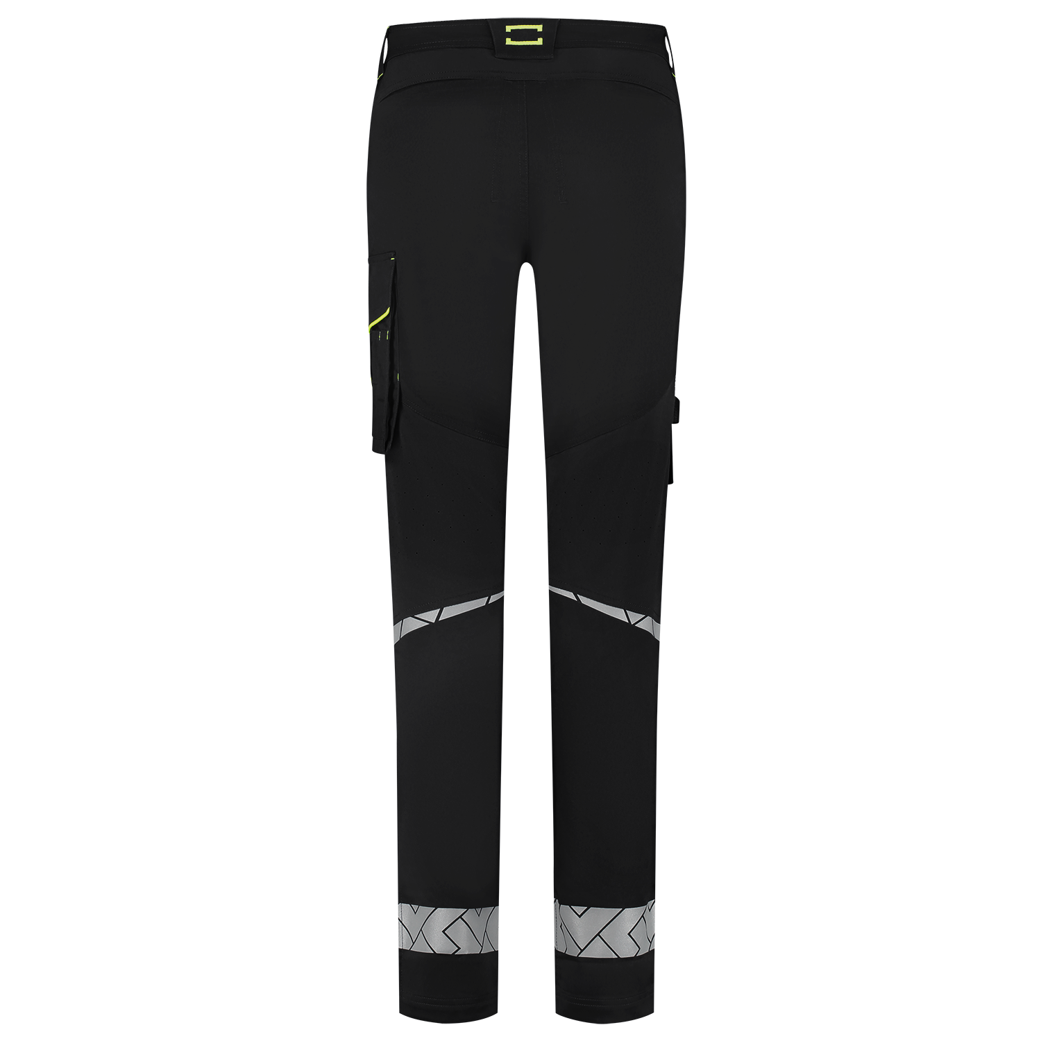 Tricorp Workwear Reflective Redefined Werkbroeken 506132 Functional Stretch Reflective Dames zwart-fluo geel(blackfluoryellow)