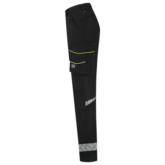 Tricorp Workwear Reflective Redefined Werkbroeken 506132 Functional Stretch Reflective Dames zwart-fluo geel(blackfluoryellow)