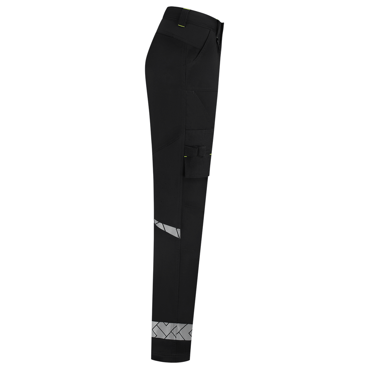 Tricorp Workwear Reflective Redefined Werkbroeken 506132 Functional Stretch Reflective Dames zwart-fluo geel(blackfluoryellow)