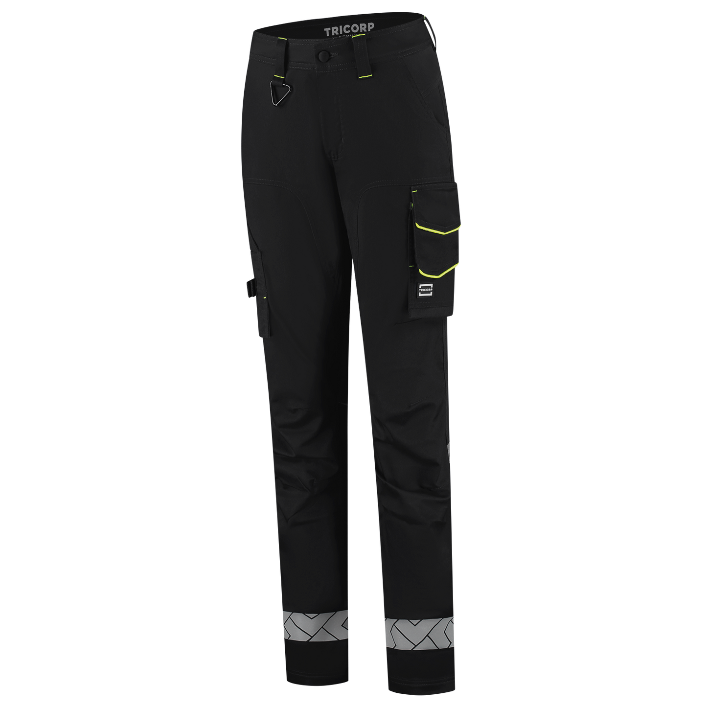 Tricorp Workwear Reflective Redefined Werkbroeken 506132 Functional Stretch Reflective Dames zwart-fluo geel(blackfluoryellow)