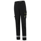 Tricorp Workwear Reflective Redefined Werkbroeken 506132 Functional Stretch Reflective Dames zwart-fluo geel(blackfluoryellow)