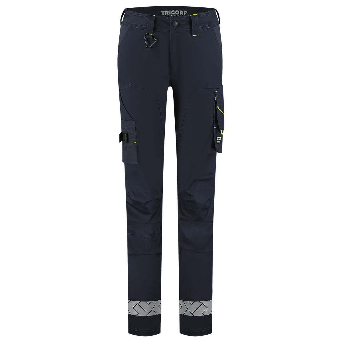 Tricorp Workwear Reflective Redefined Werkbroeken 506132 Functional Stretch Reflective Dames inktblauw-fluo geel(inkfluoryellow)
