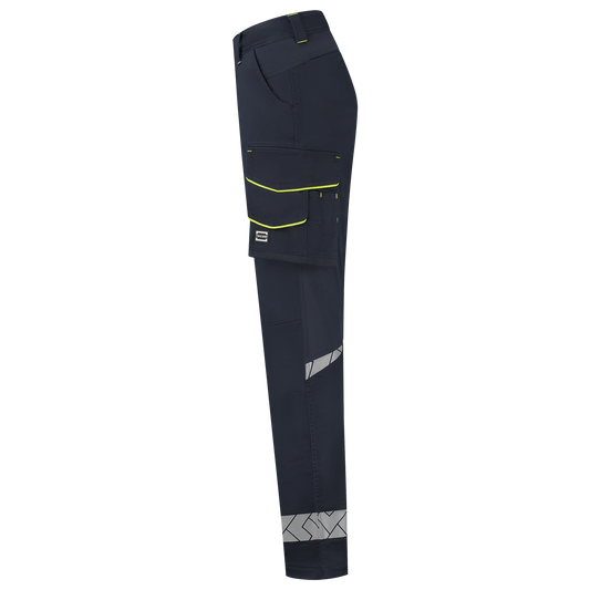 Tricorp Workwear Reflective Redefined Werkbroeken 506132 Functional Stretch Reflective Dames inktblauw-fluo geel(inkfluoryellow)